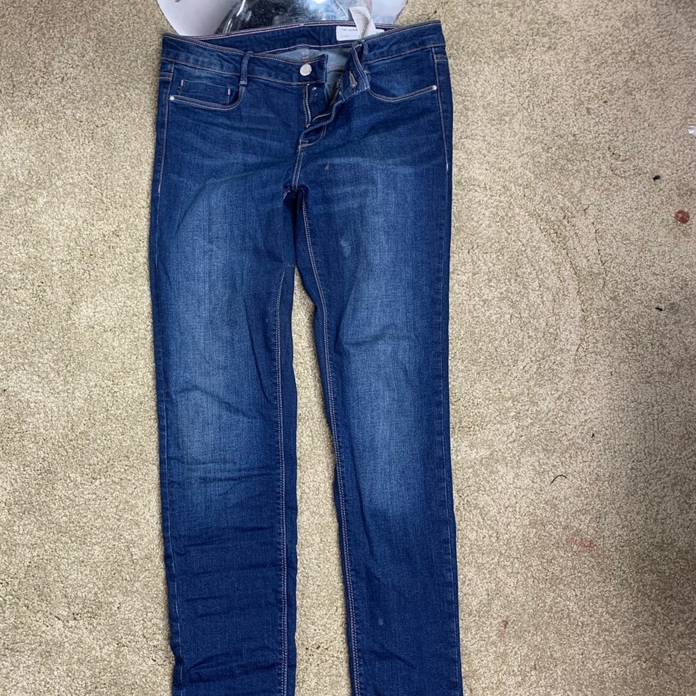 Dark blue denim jeans